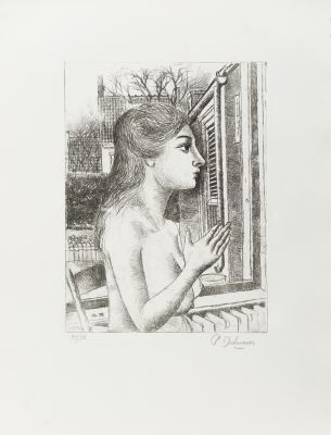 Femme au jardin by Delvaux Paul