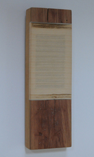 Horizontaal versneden boek ingewerkt in stuk plank (wijnhout), 2000 - P.18.05.00 by Denmark