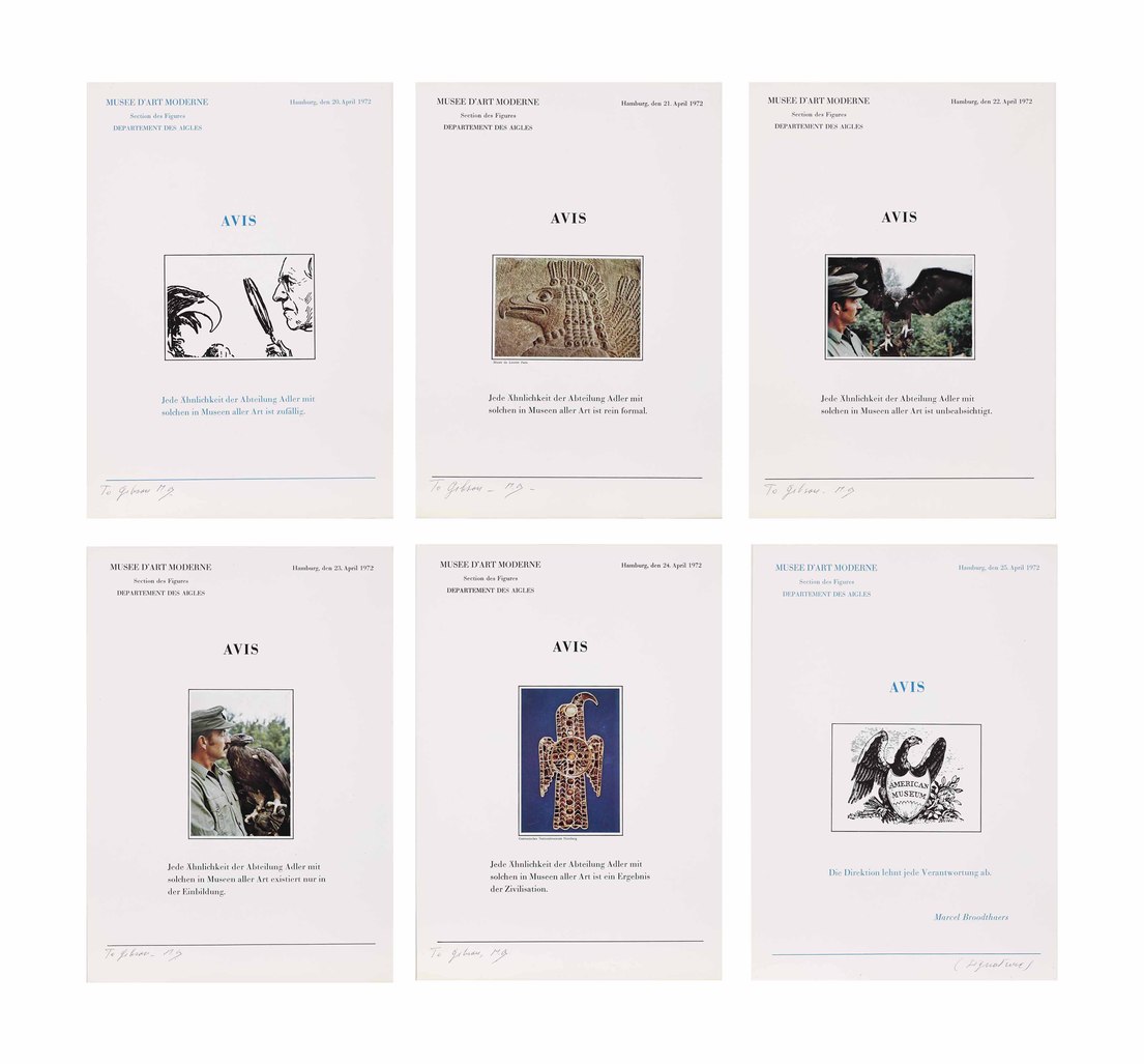 Six lettres ouvertes Avis (Six Open Letters Announcement) by Broodthaers Marcel