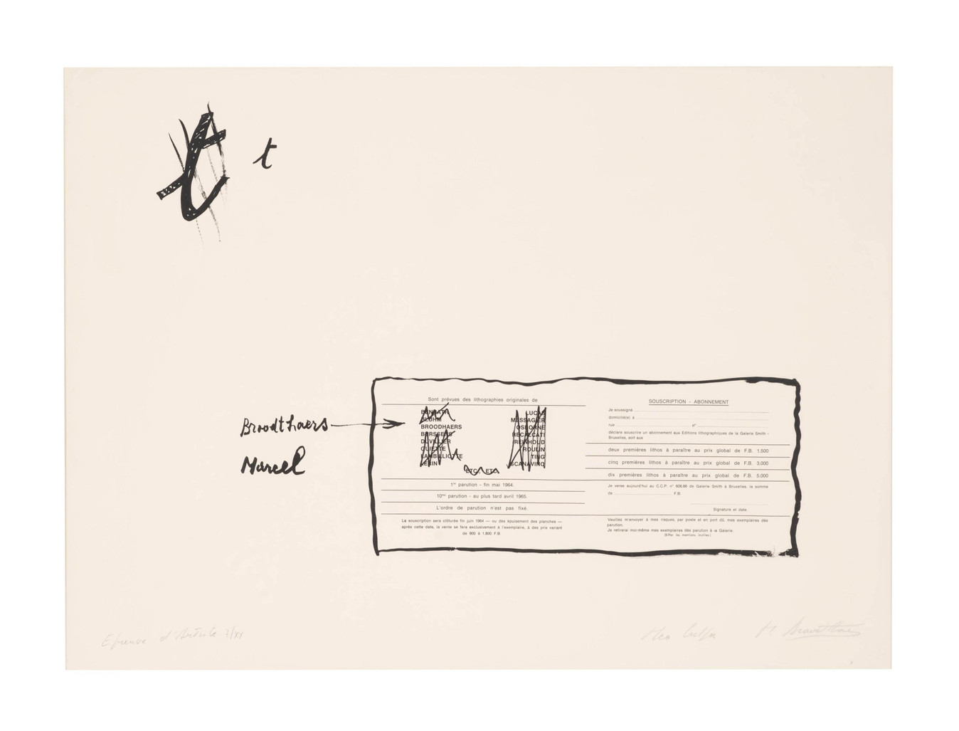 La Faute d’Orthographe (Mea culpa) by Broodthaers Marcel