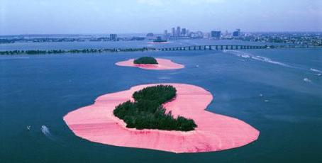Christo and Jeanne-Claude Surrounded Islands, Biscany Bay,  Greater Miami, Florida by Volz Wolfgang