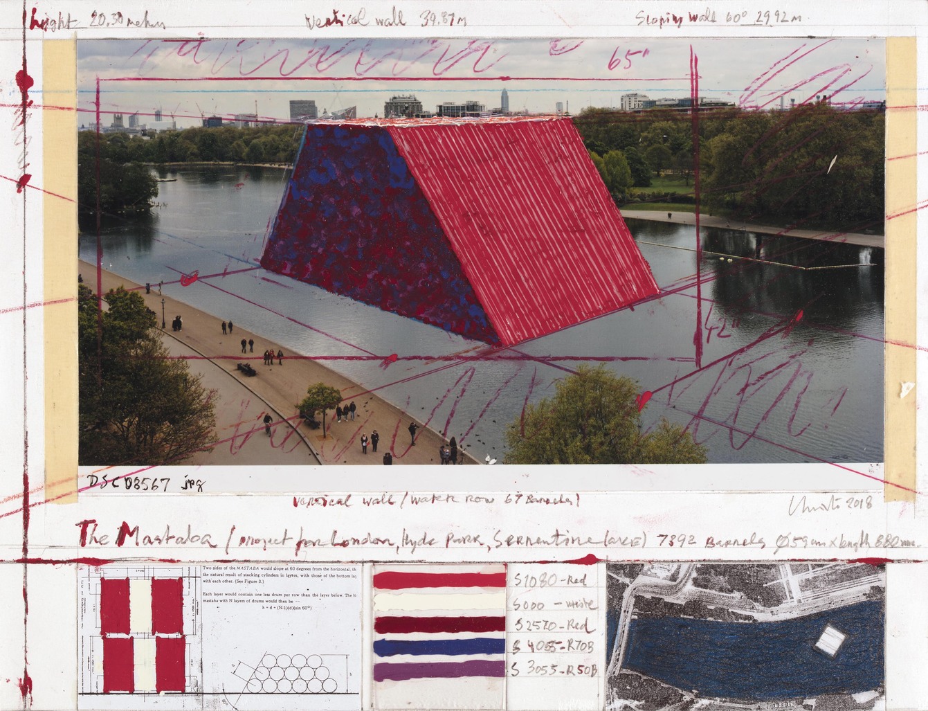 The Mastaba (Project for London, Hyde Park, Serpentine Lake) by Christo