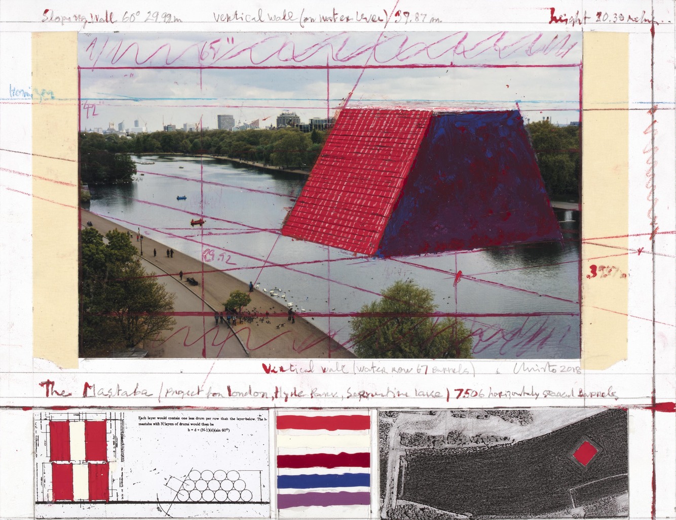 The Mastaba (Project for London, Hyde Park, Serpentine Lake) by Christo