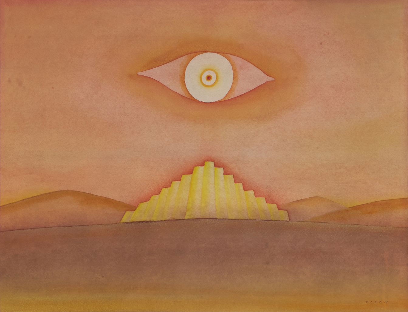 Ville jaune by Folon Jean-Michel