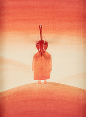 L'homme au chapeau porte-manteau  by Folon Jean-Michel