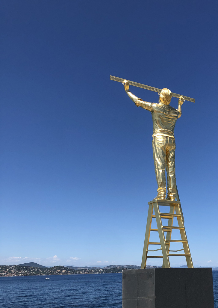 The man who measures the clouds (monument to the measure of the immeasurable)  by Fabre Jan