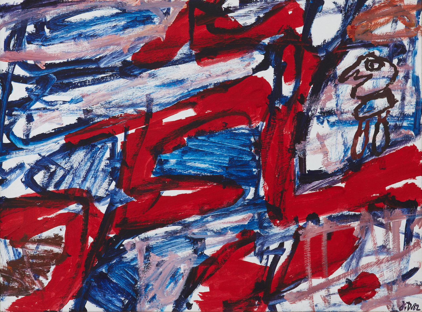 Site avec un personnage by Dubuffet Jean