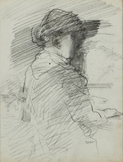 Mitche aan de piano by Ensor James