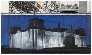 Wrapped Reichstag (project for Berlin) by Christo