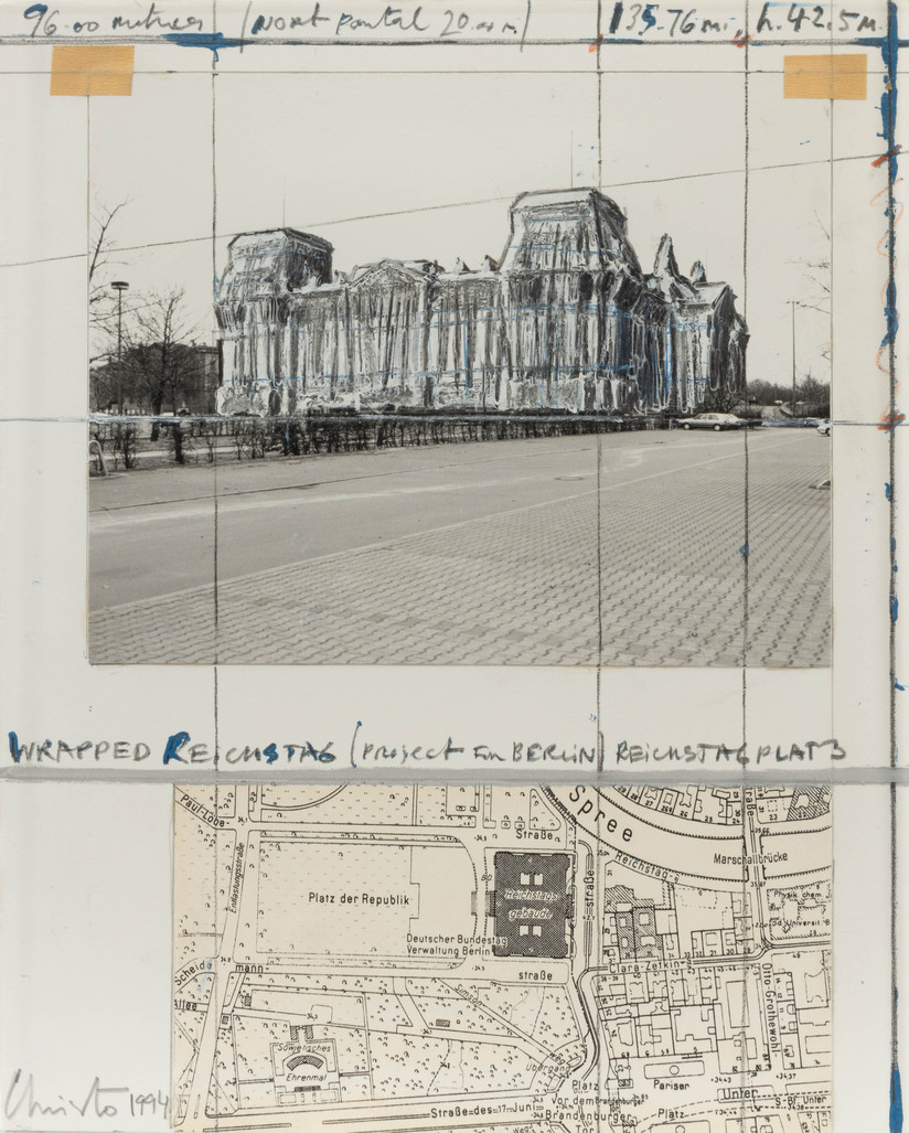 Wrapped Reichstag (project for Berlin) by Christo