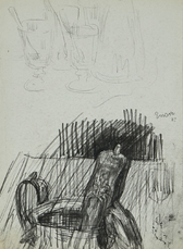 Studie met kan en glazen by Ensor James