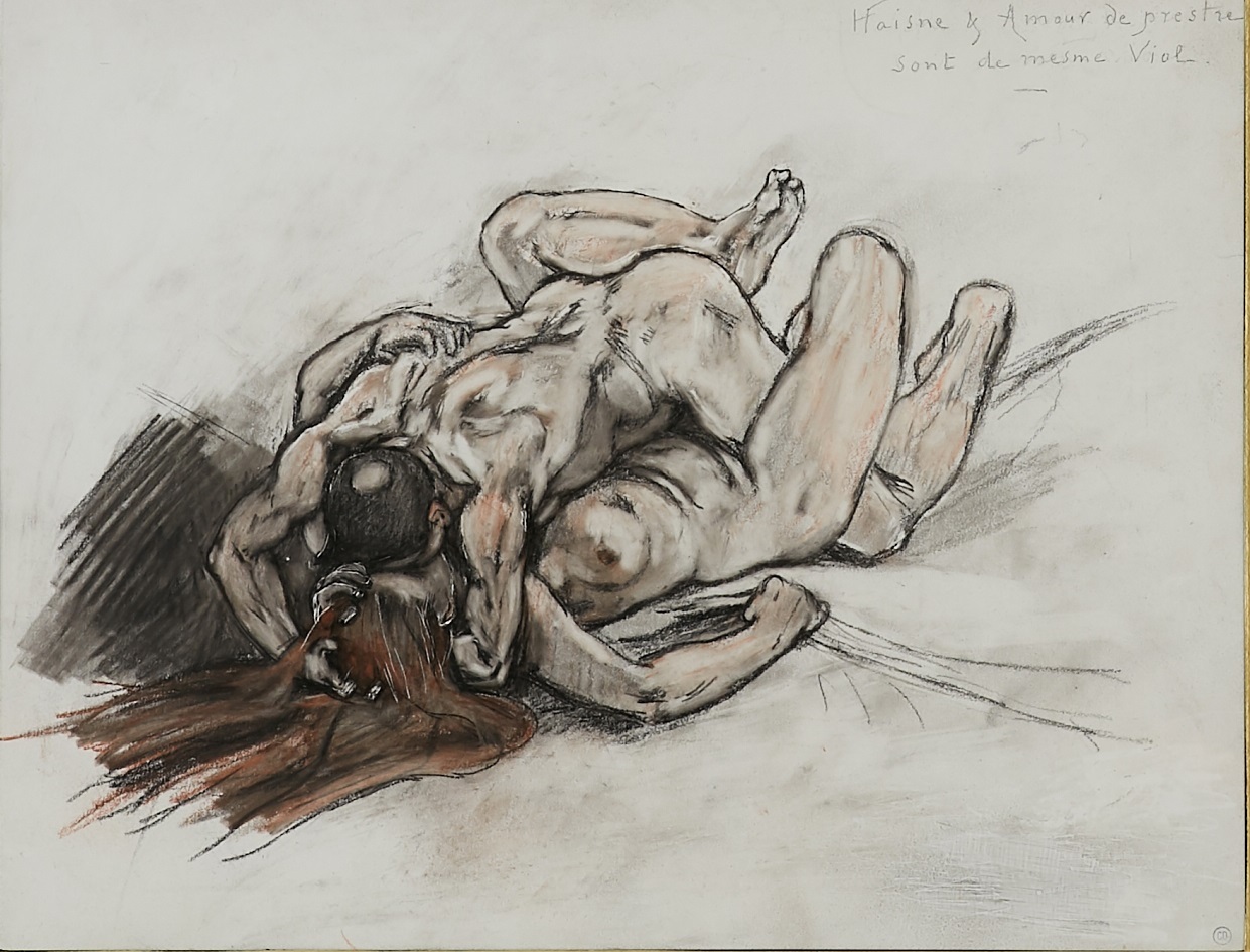 Haine et amour de prêtre by Rops Felicien