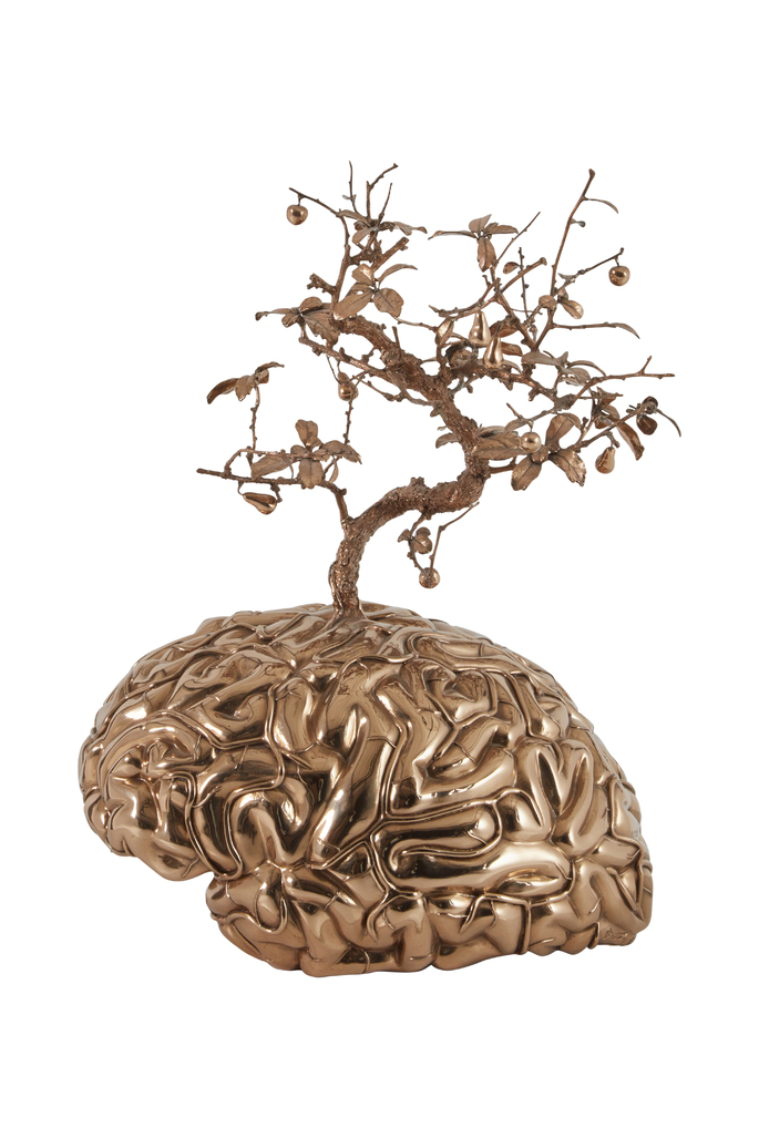 Brain with miniature tree  by Fabre Jan