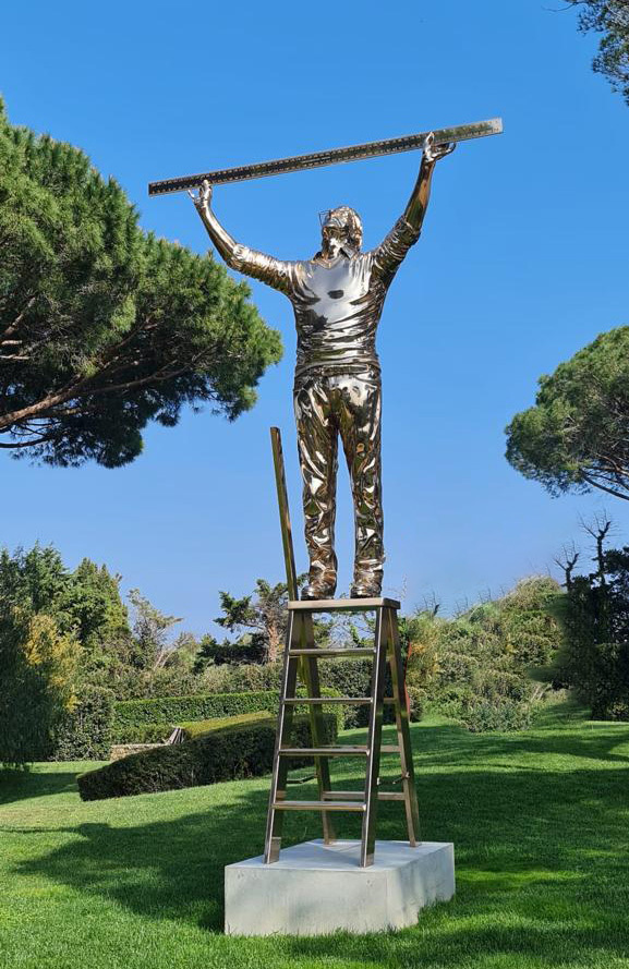 The man who Measures the Clouds (monument to the measure of the immeasurable)   by Fabre Jan
